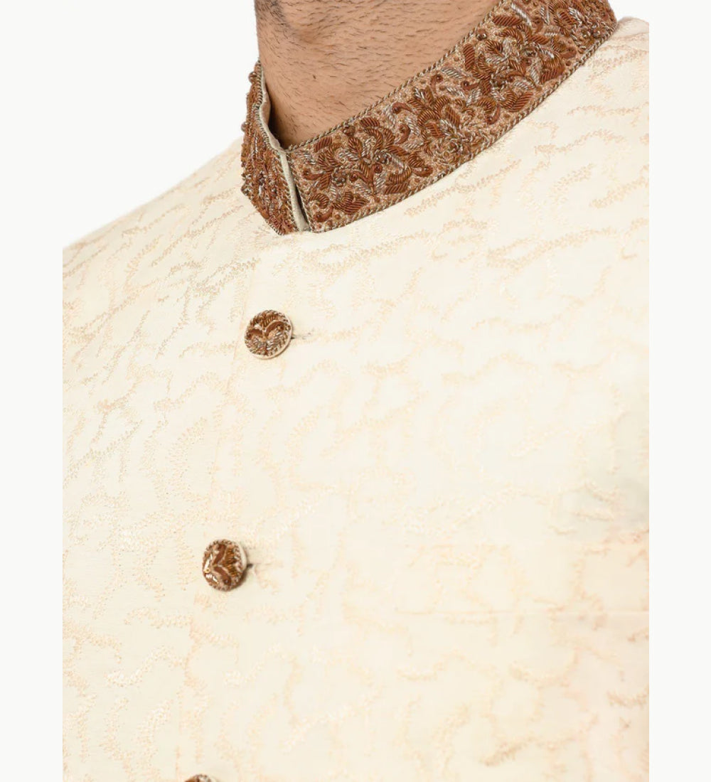 Men's Cream Sherwani