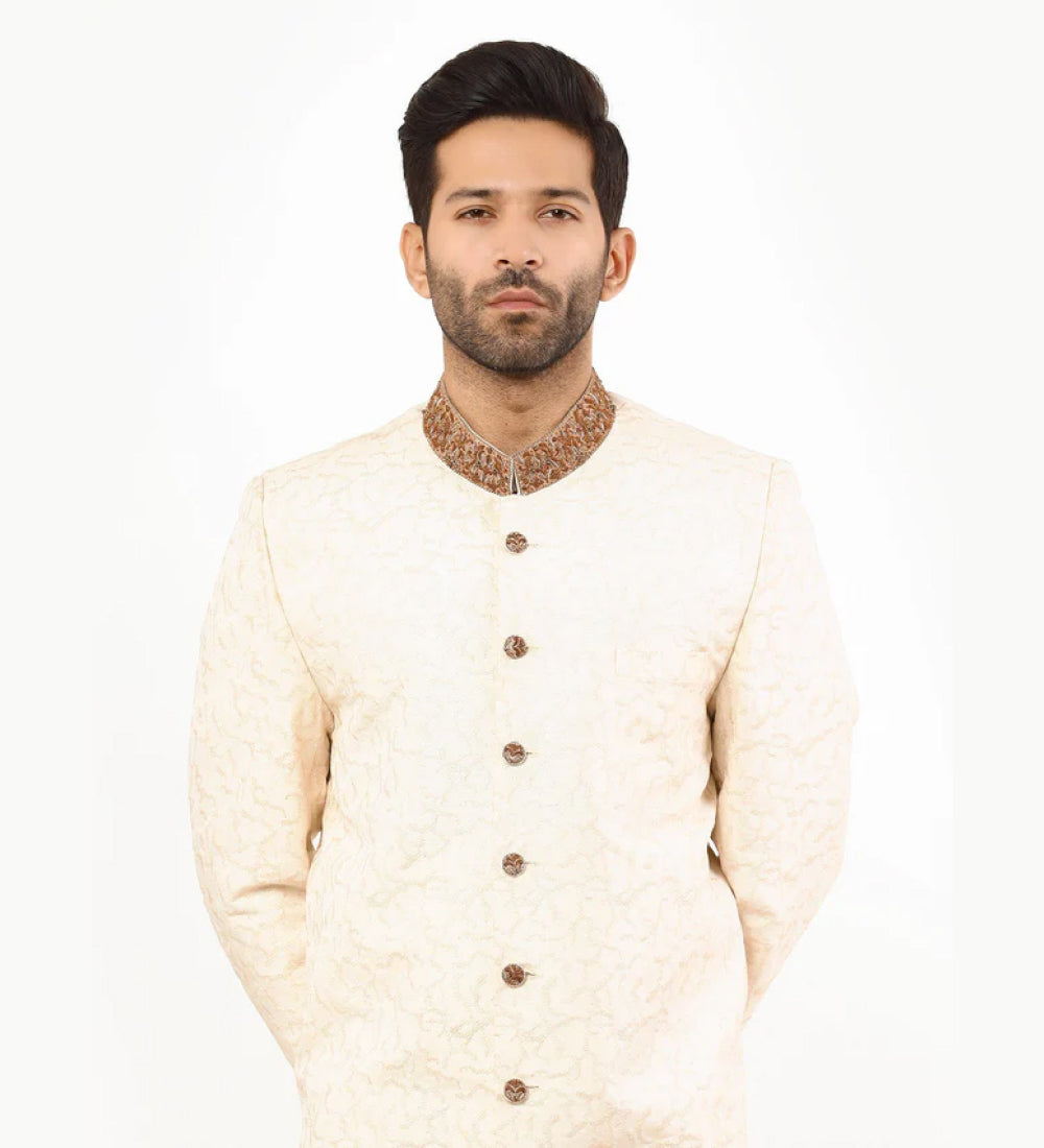 Men's Cream Sherwani