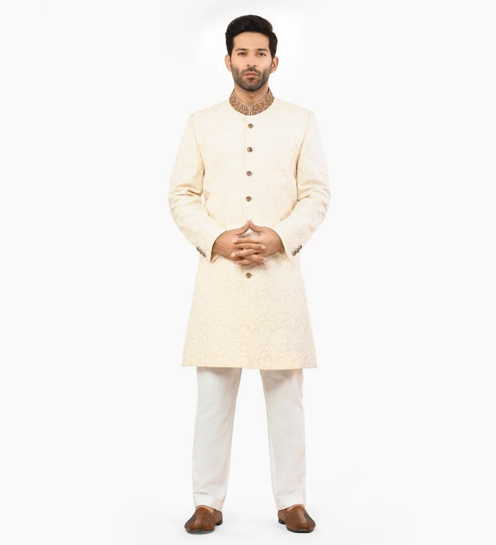 Men's Cream Sherwani