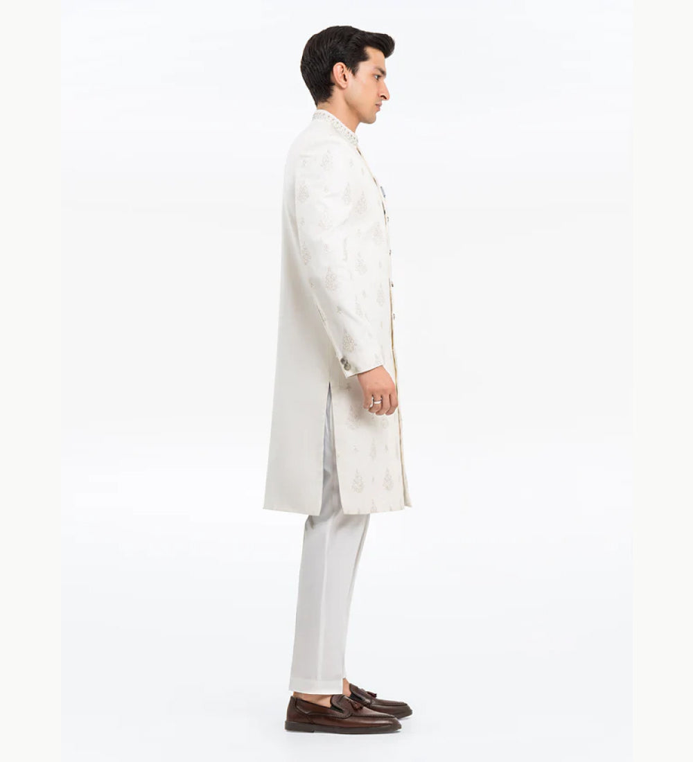 Men's Off White Sherwani