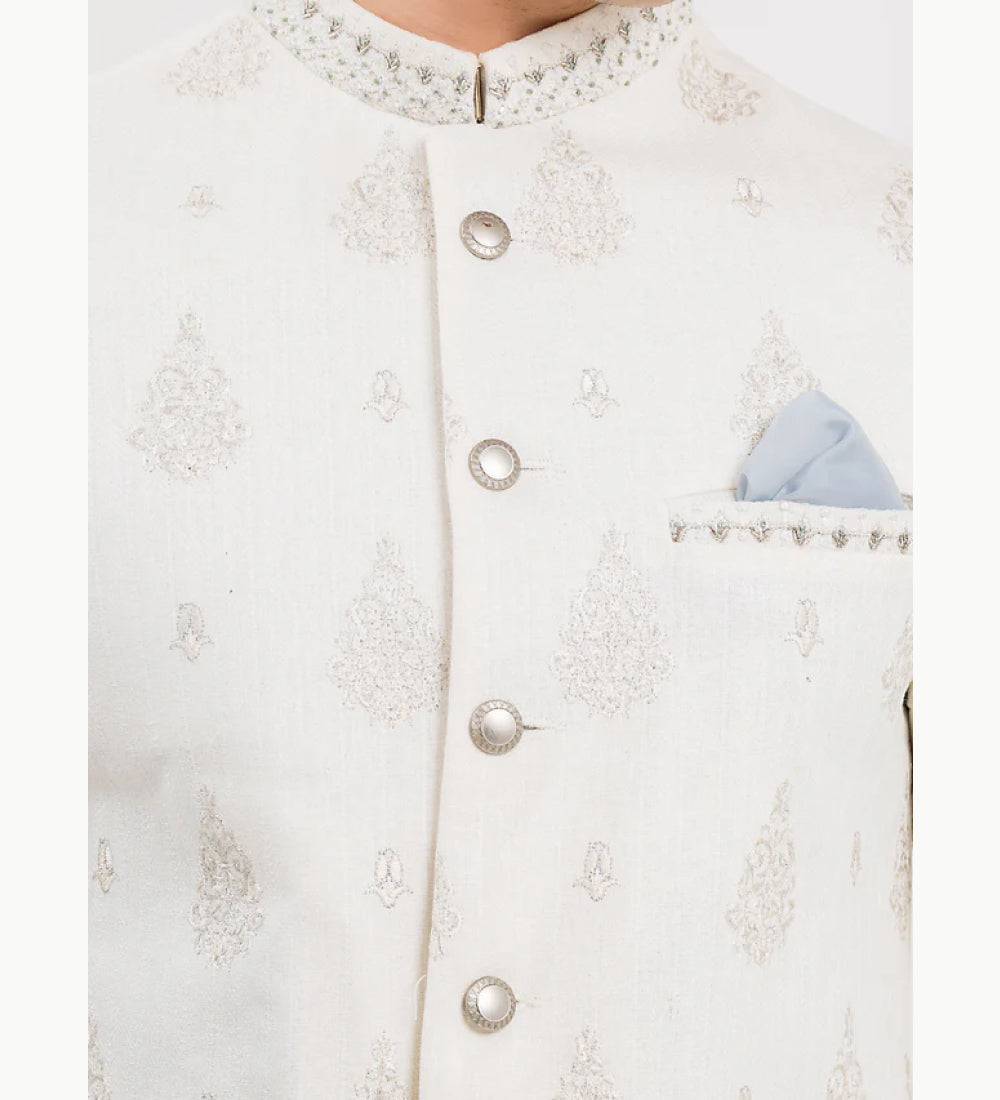 Men's Off White Sherwani