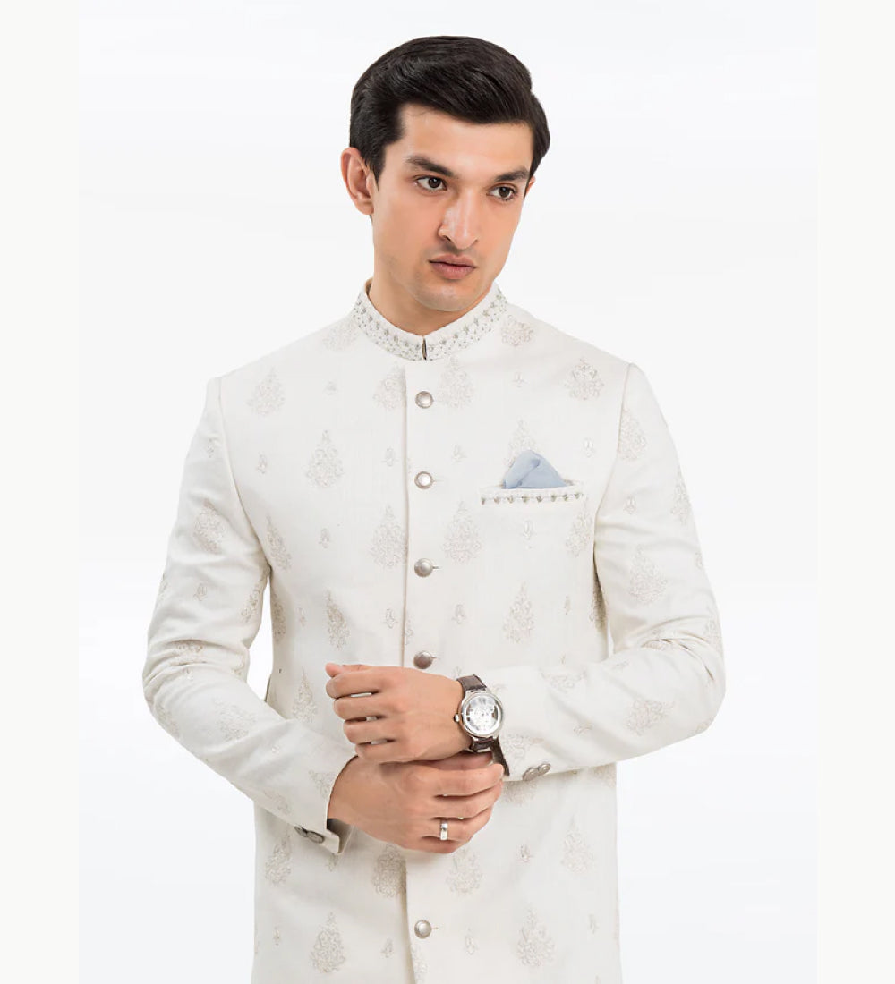 Men's Off White Sherwani