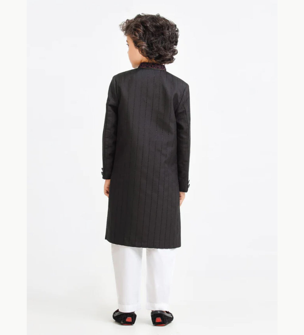 Boy's Black Sherwani