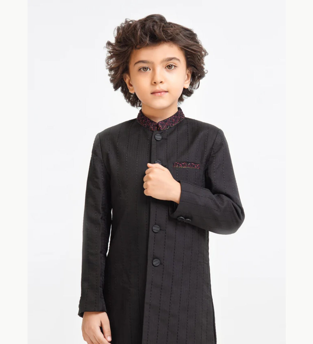 Boy's Black Sherwani