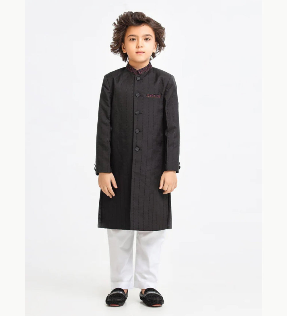 Boy's Black Sherwani