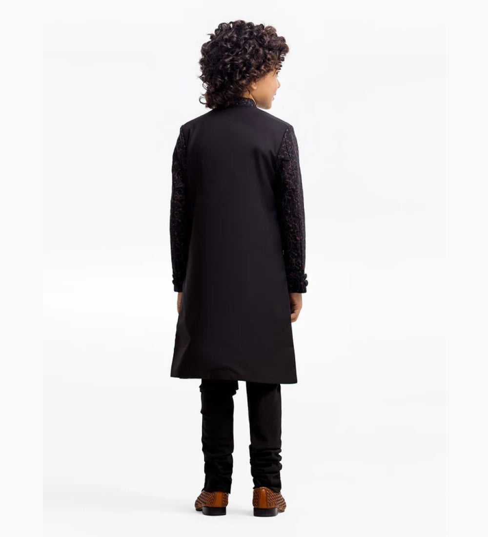 Boy's Black Sherwani