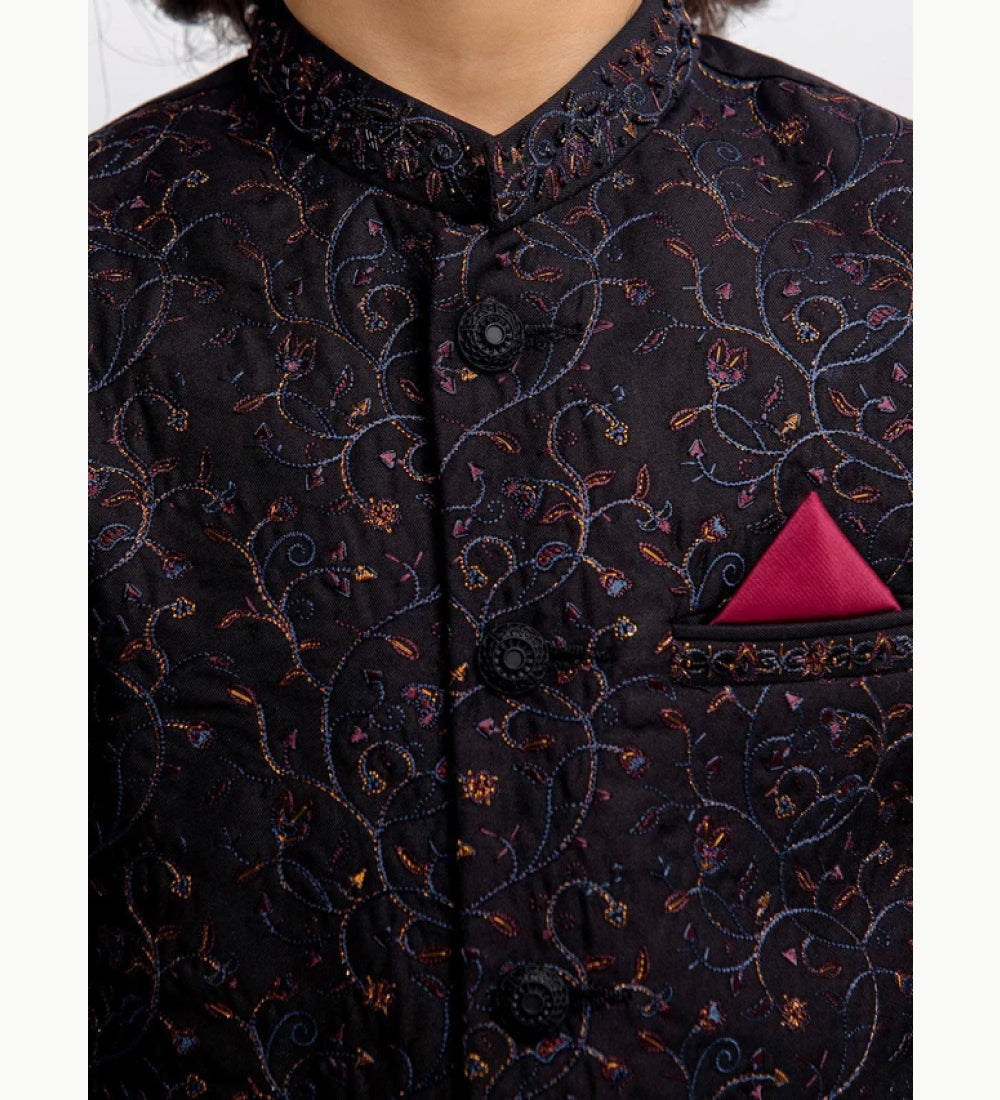 Boy's Black Sherwani