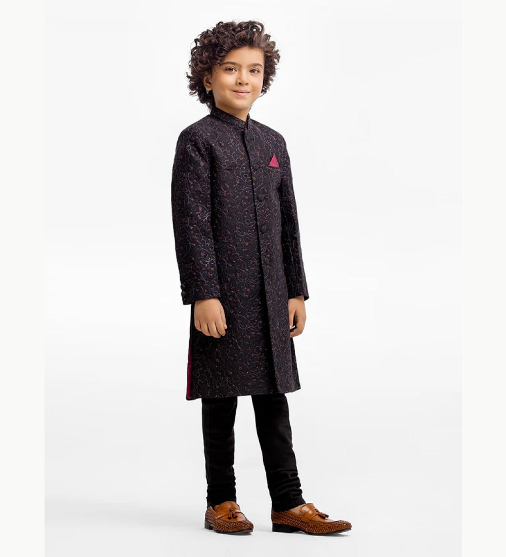 Boy's Black Sherwani