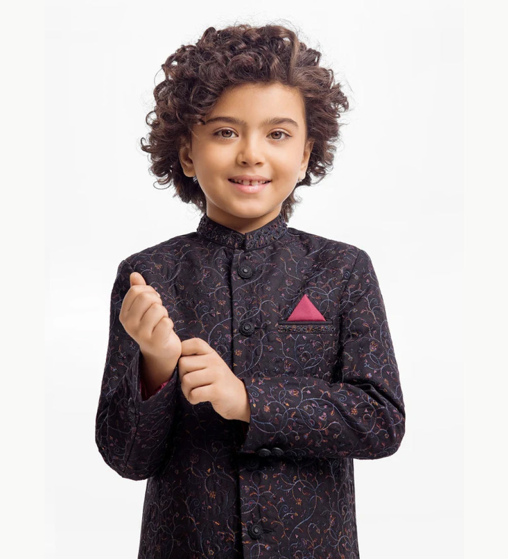Boy's Black Sherwani