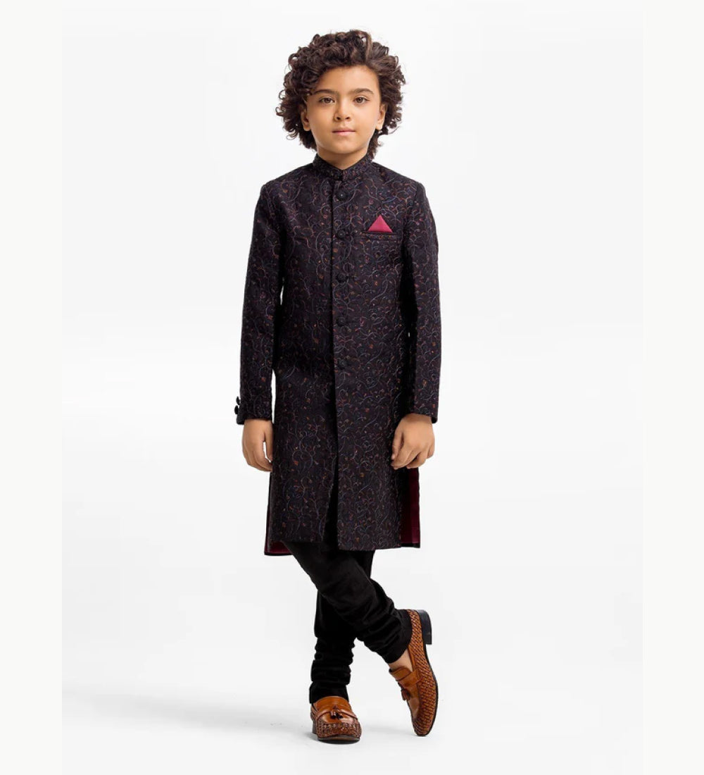 Boy's Black Sherwani