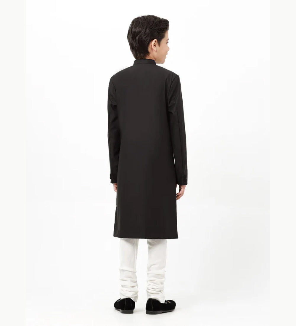 Boy's Black Sherwani 
