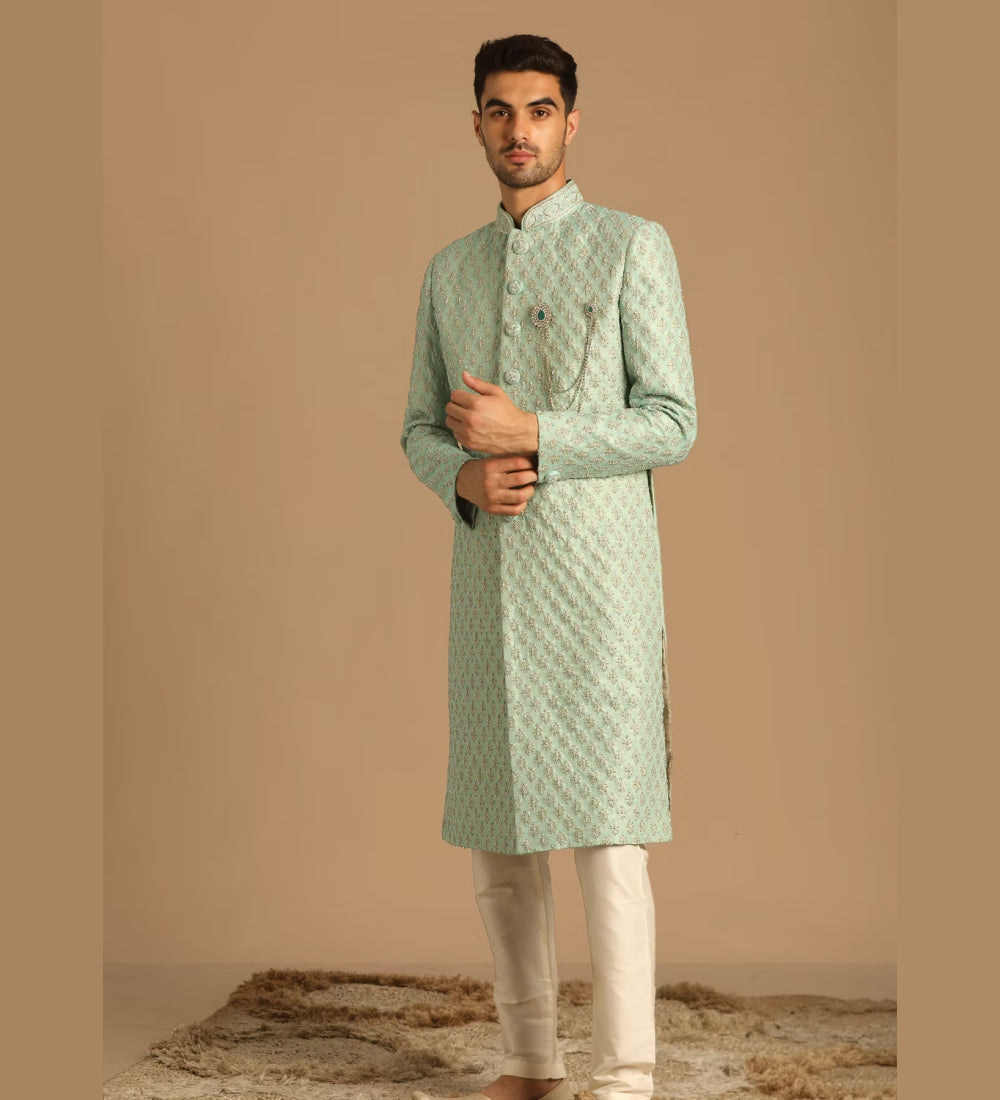 Opal Green Sherwani
