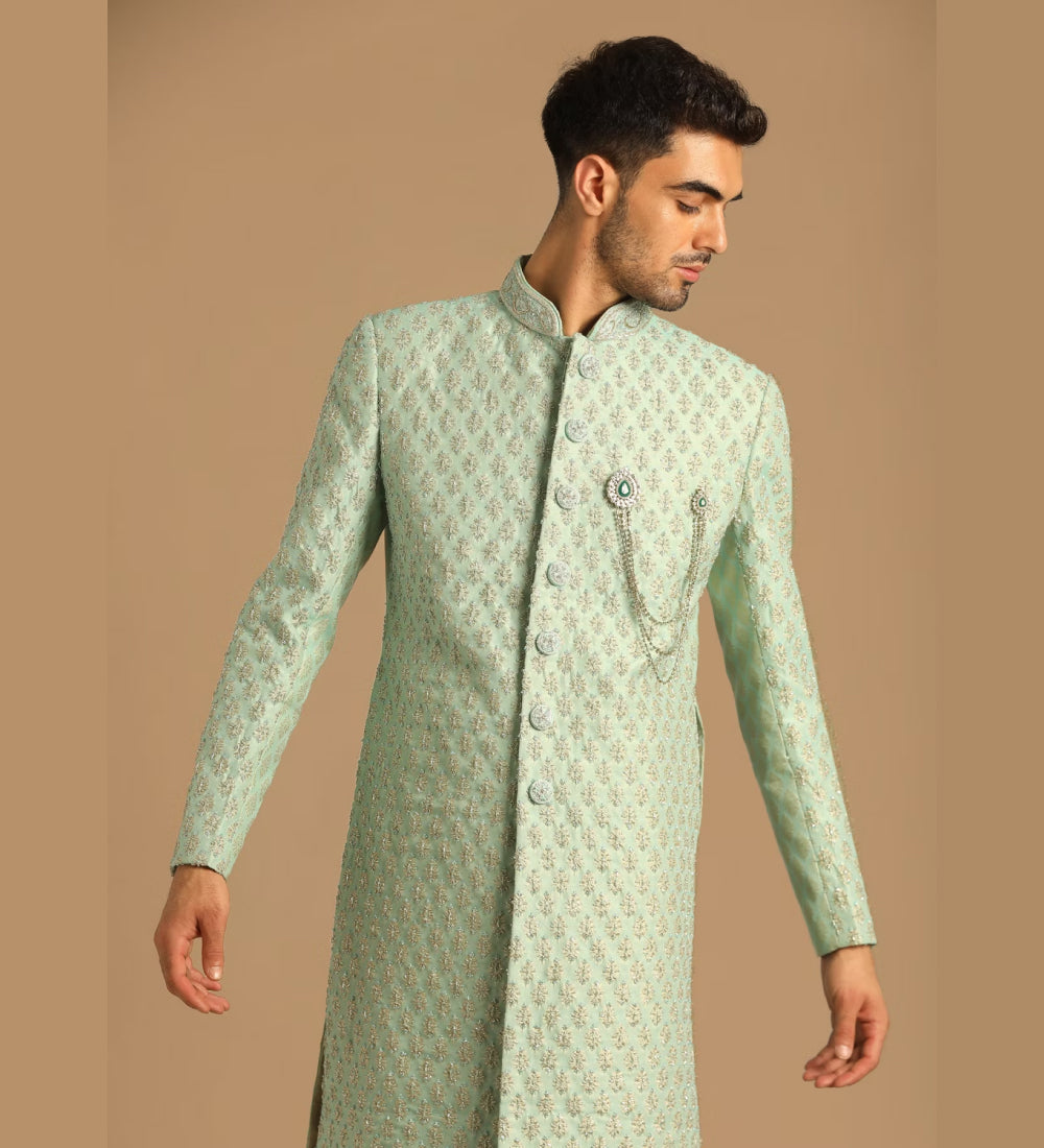 Opal Green Sherwani