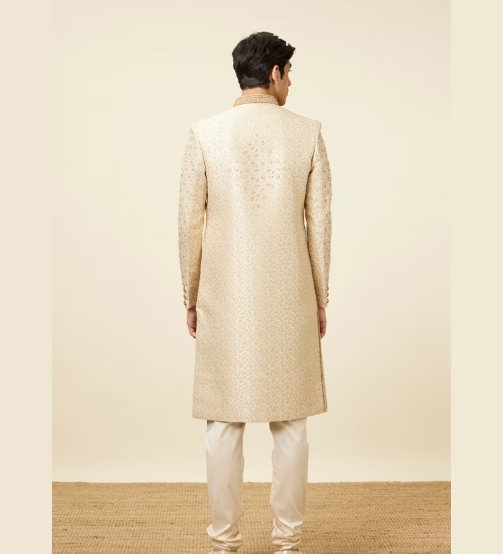 Patterned Sherwani set