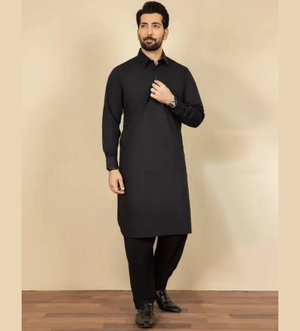 BLACK BLENDED KAMEEZ SHALWAR