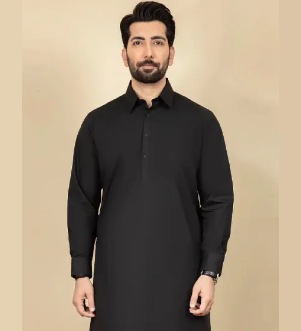BLACK BLENDED KAMEEZ SHALWAR