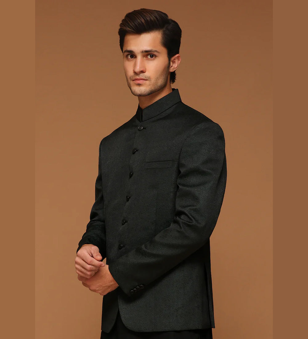 Premium Kambal Jamawar Tropical Green Traditional Jacket