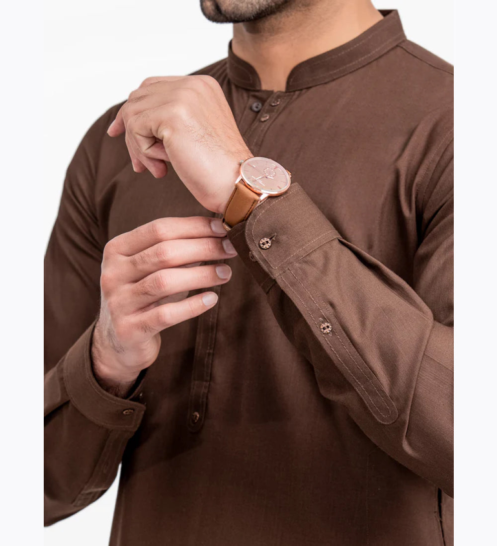 Dark Brown Kurta Pajama 