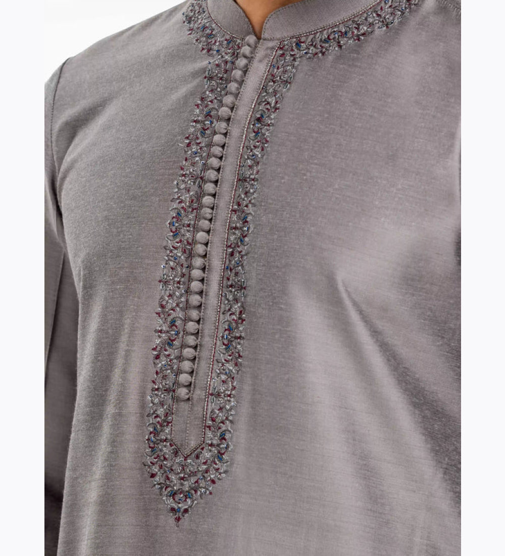 Men's Grey Kurta