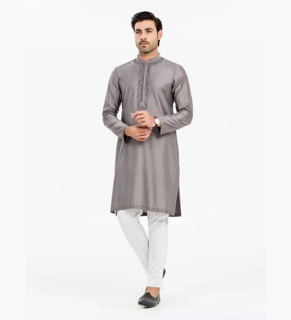 Men's Grey Kurta