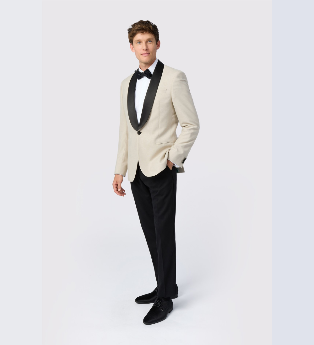 Slim Fit Ecru Dresswear Suit