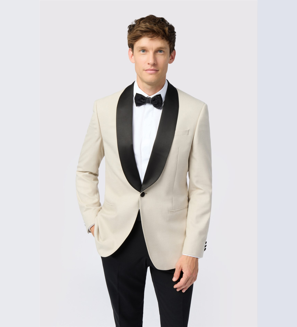 Slim Fit Ecru Dresswear Suit