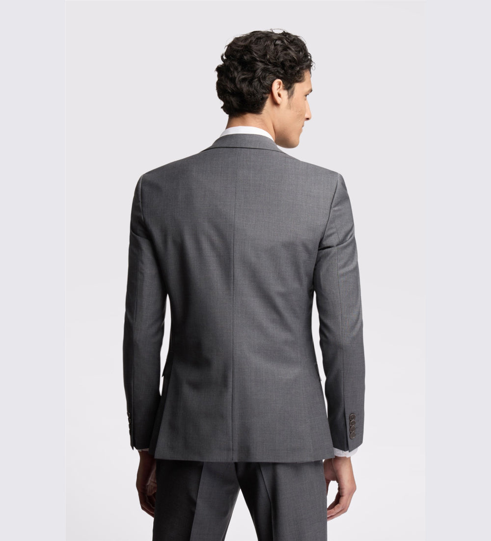 Slim Fit Charcoal Panama Suit
