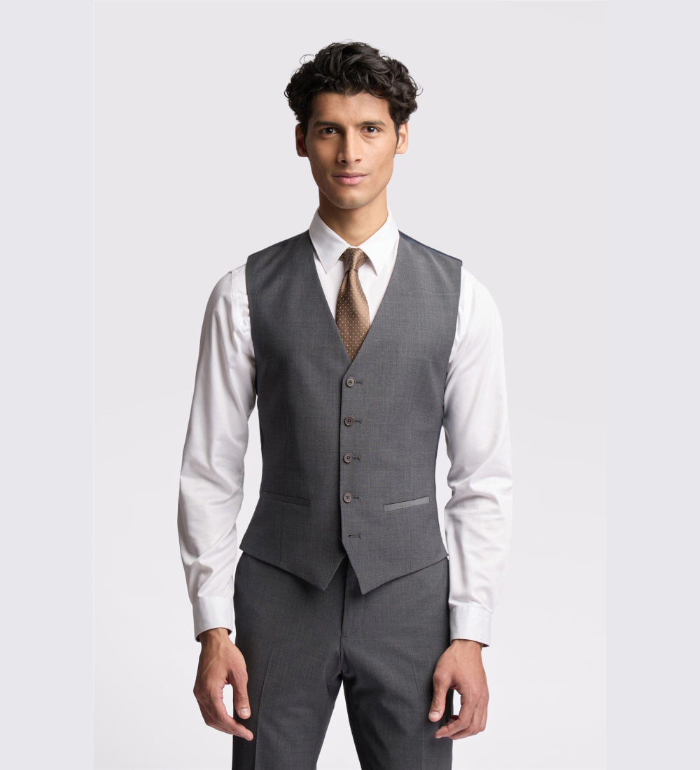 Slim Fit Charcoal Panama Suit