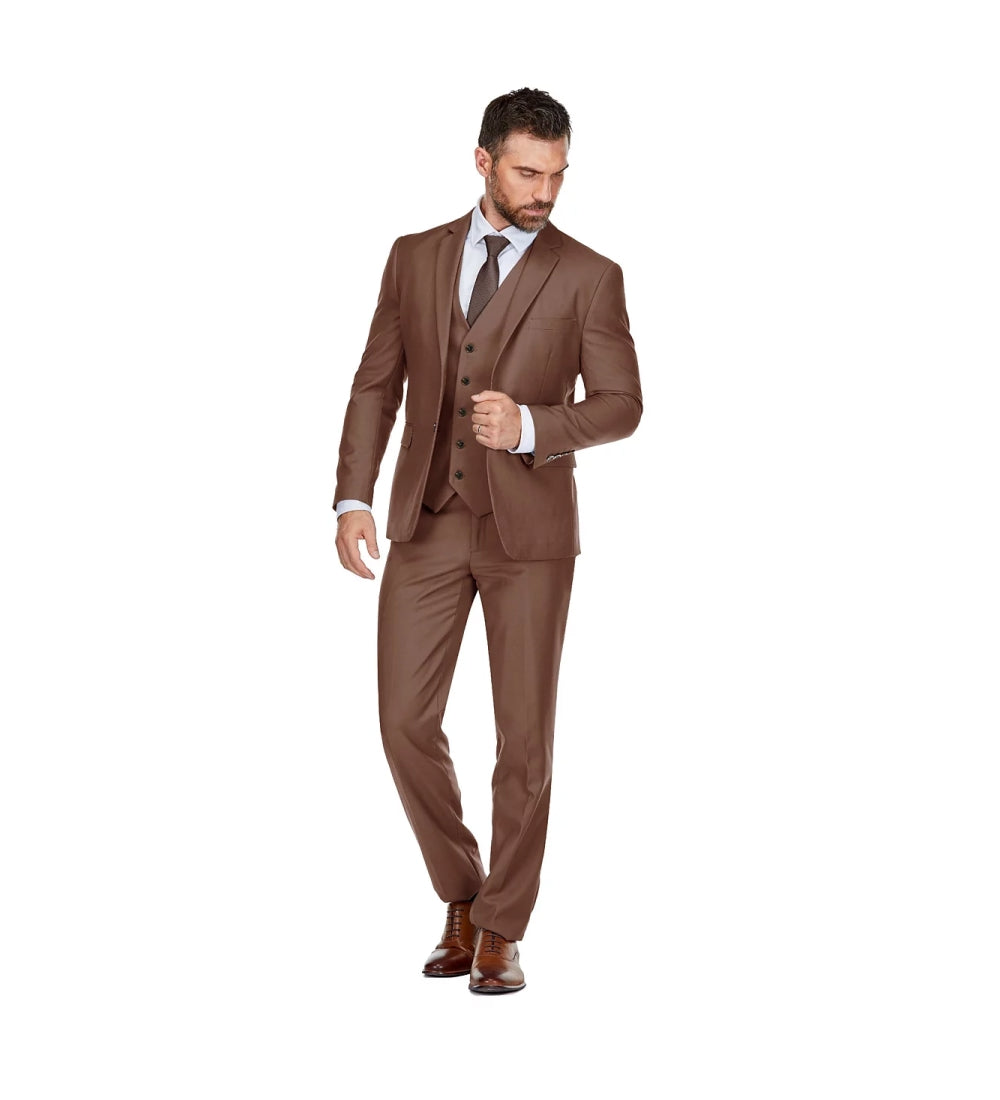 Brown 3 Piece Suit