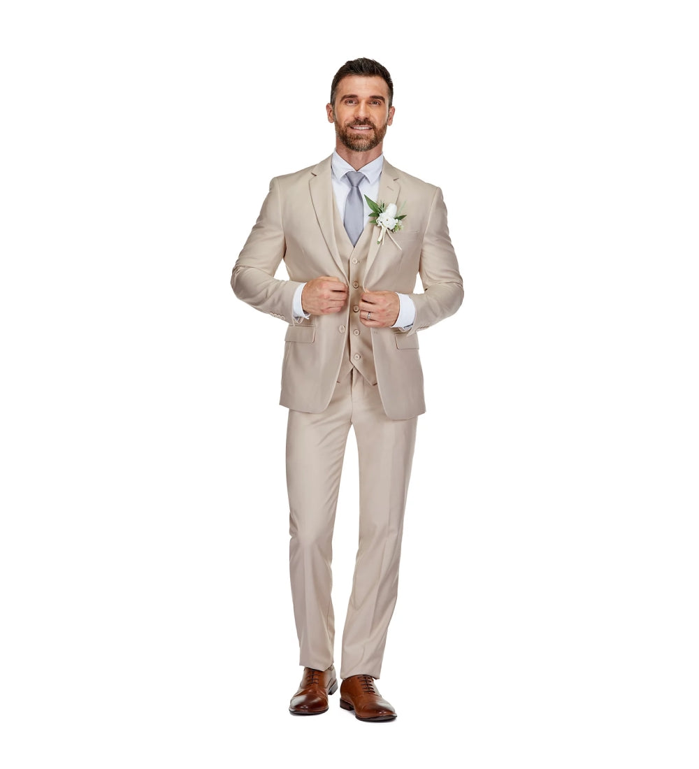 Light beige 3 Piece Suit