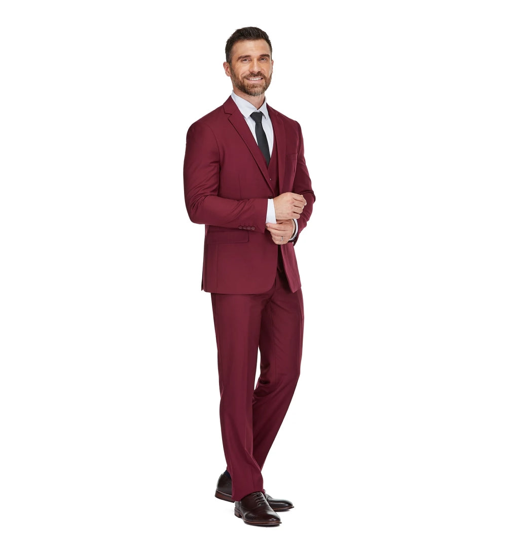 Burgundy 3 Piece Suit