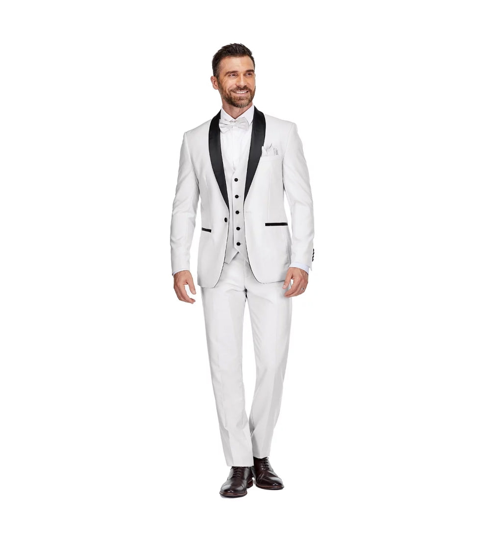 Modern White 3 Piece Suit