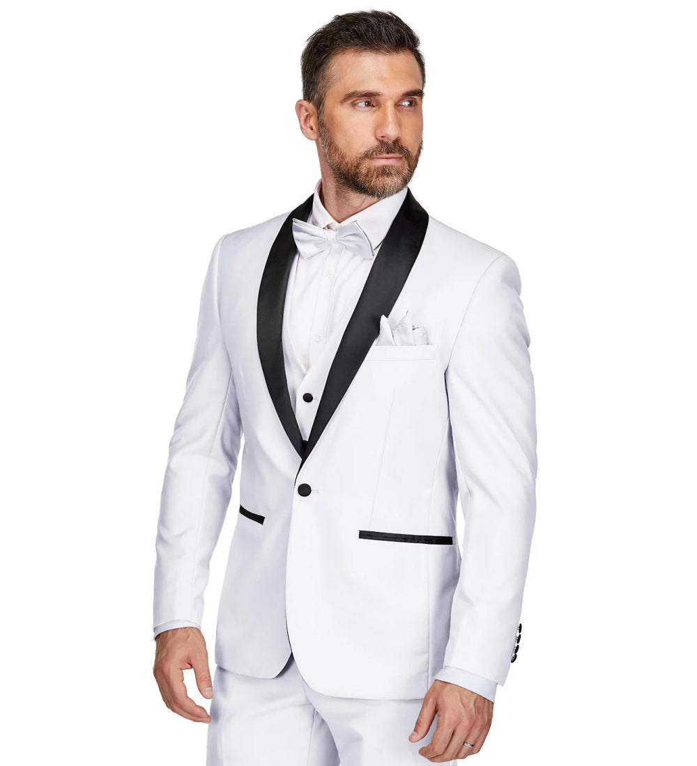 Modern White 3 Piece Suit