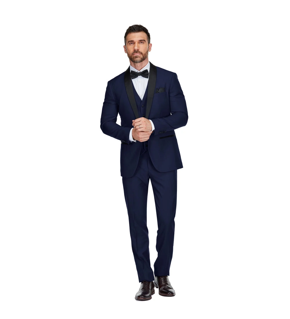 Modern Navy 3 Piece Suit