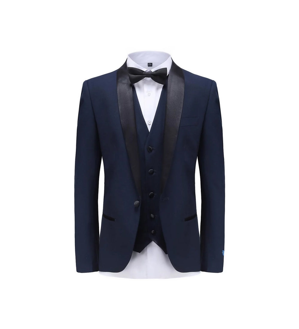 Modern Navy 3 Piece Suit