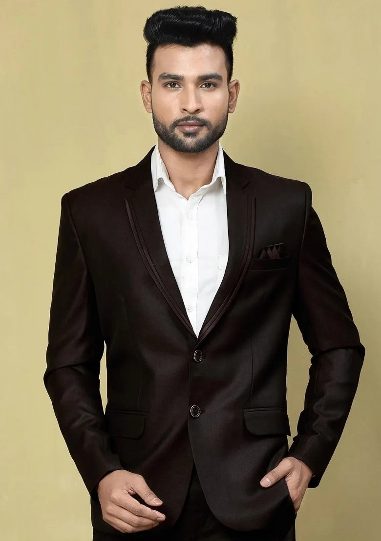 Burgundy Embroidered Blazer